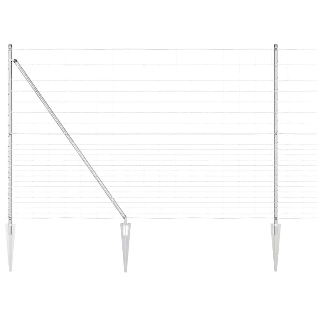 Palo della recinzione | Pannello per recinzione Zincato 25 x 1,6 m Acciaio