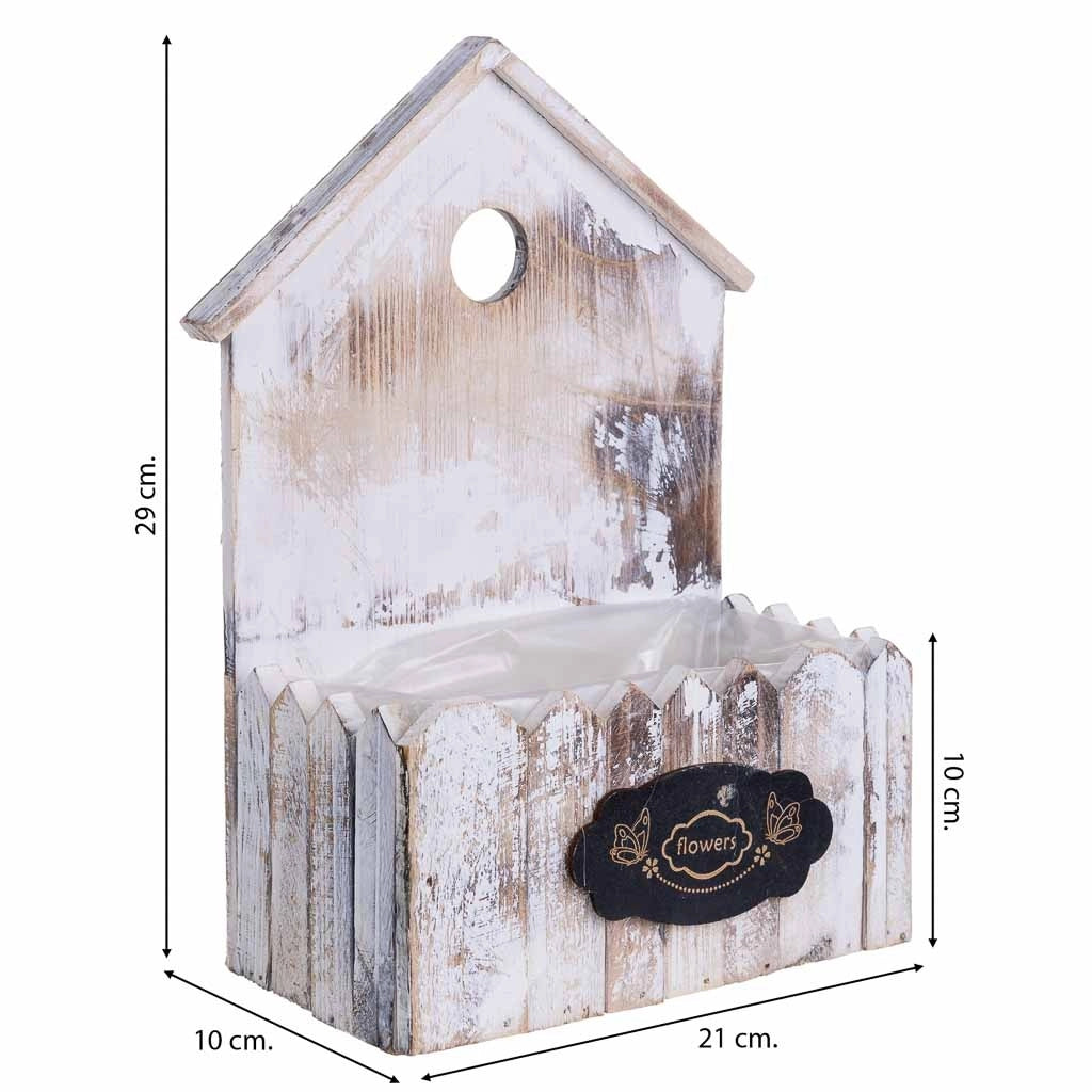 Supporto per fioriera quadrato in legno 21x10x29/10H cm