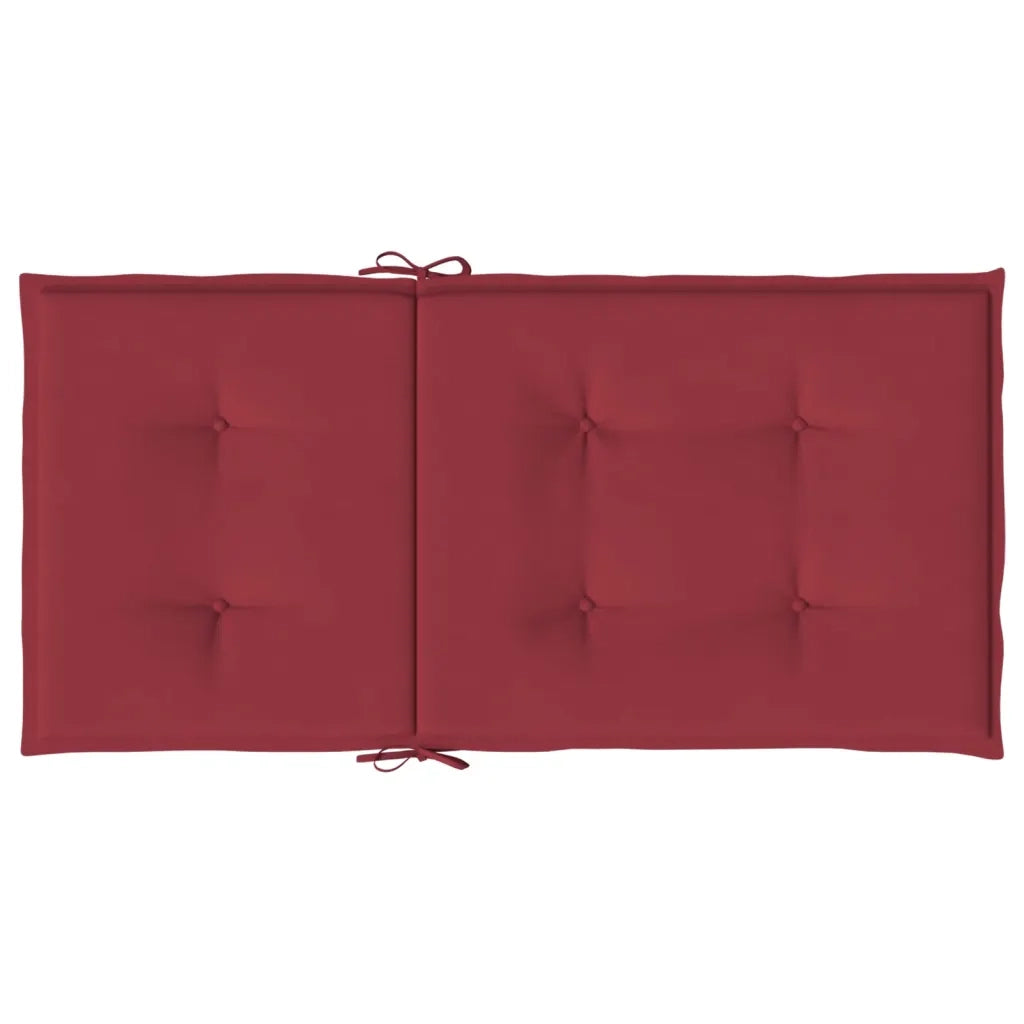 Cuscini per Sedia 6 pz Rosso Vino 100x50x3 cm in Tessuto 314142