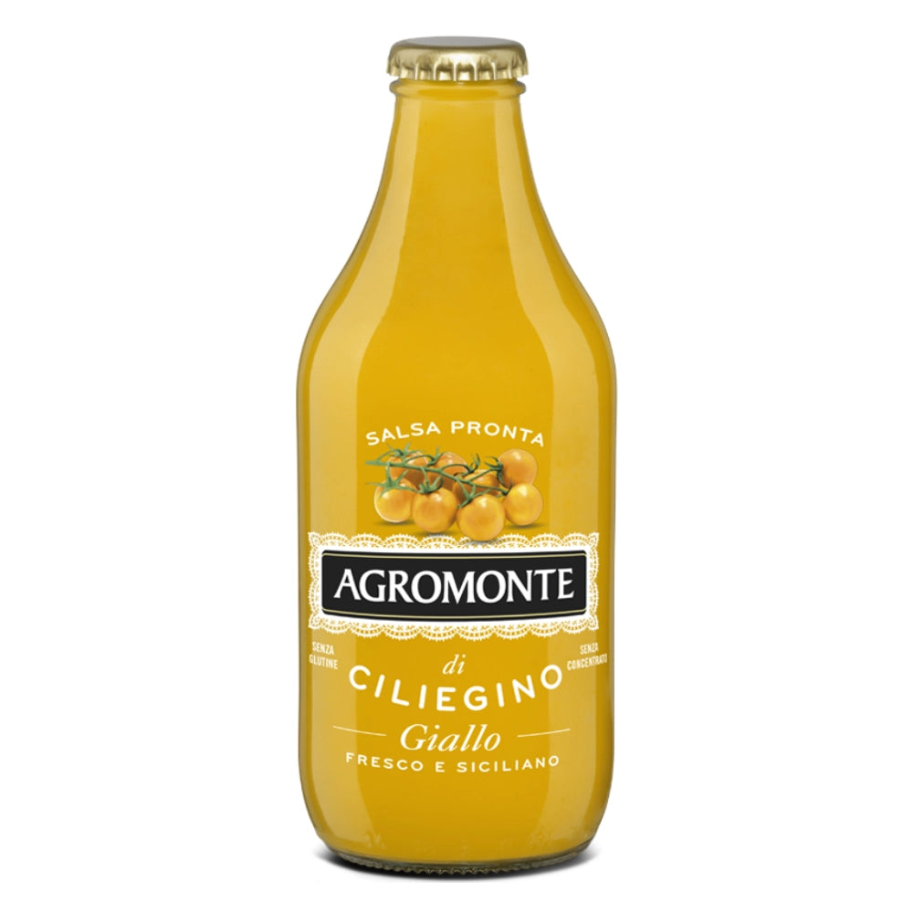 Agromonte salsa pronta di ciliegino giallo in bottiglietta da 330 grammi