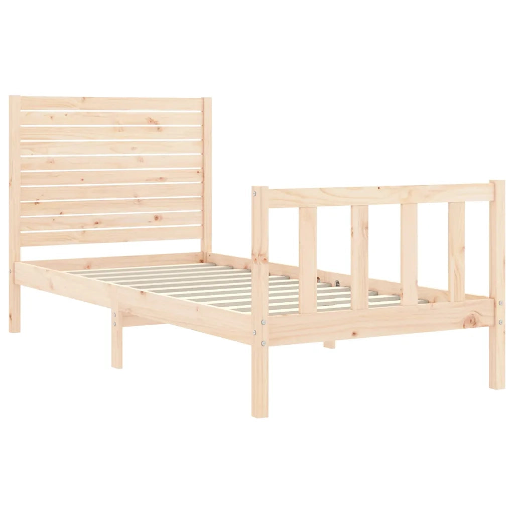 Giroletto senza Materasso-Struttura Letto 90x200 cm in Legno Massello di Pino 470227