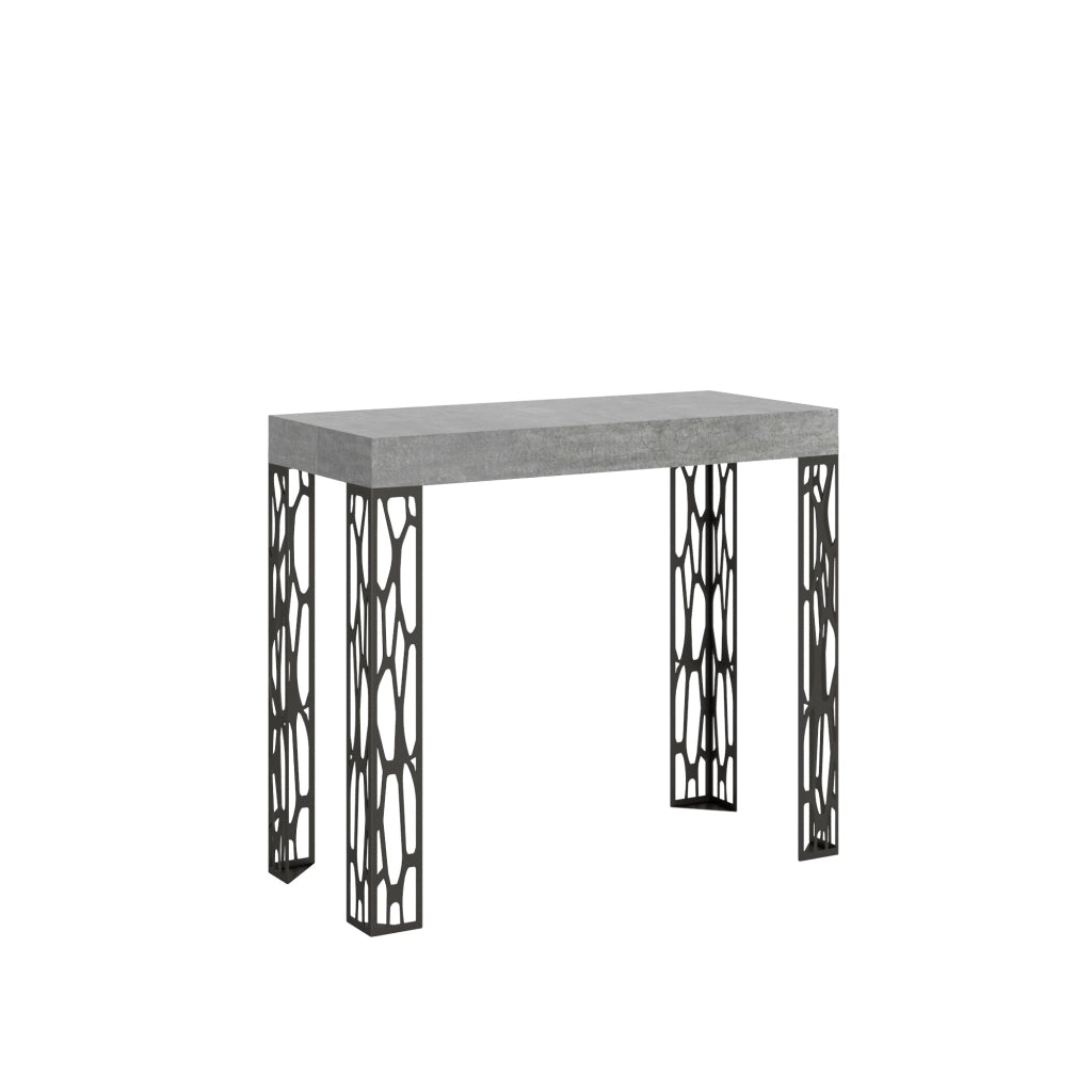 Consolle Allungabile 90-300x40x77 cm in Nobilitato Grigio