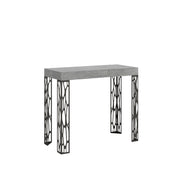 Consolle Allungabile 90-300x40x77 cm in Nobilitato Grigio