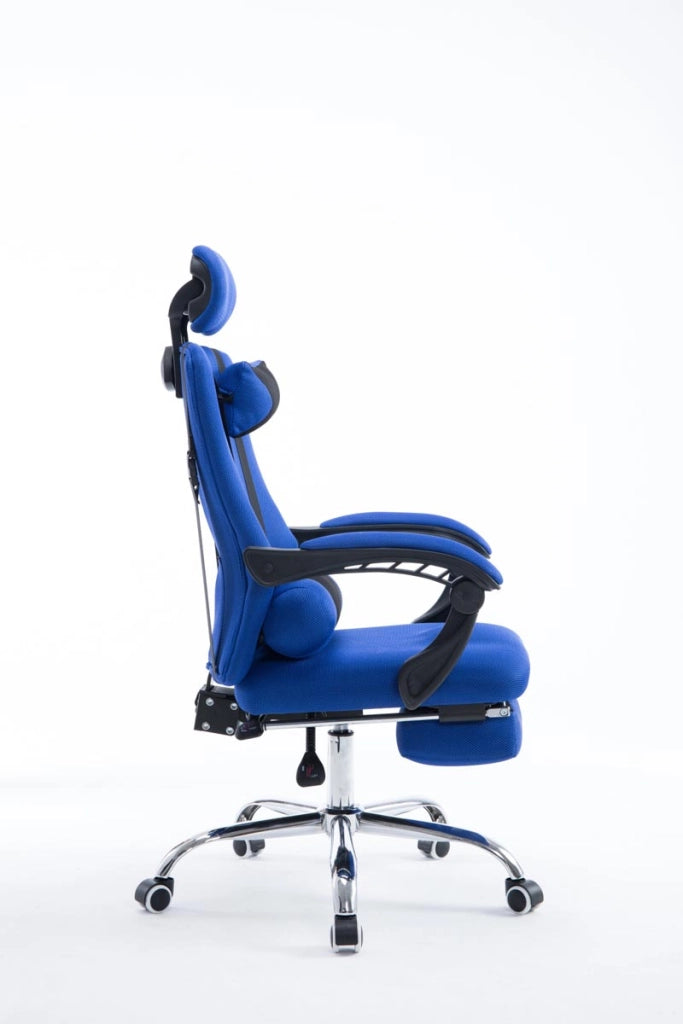 Sedia da ufficio Fellow con poggiappiedi blu