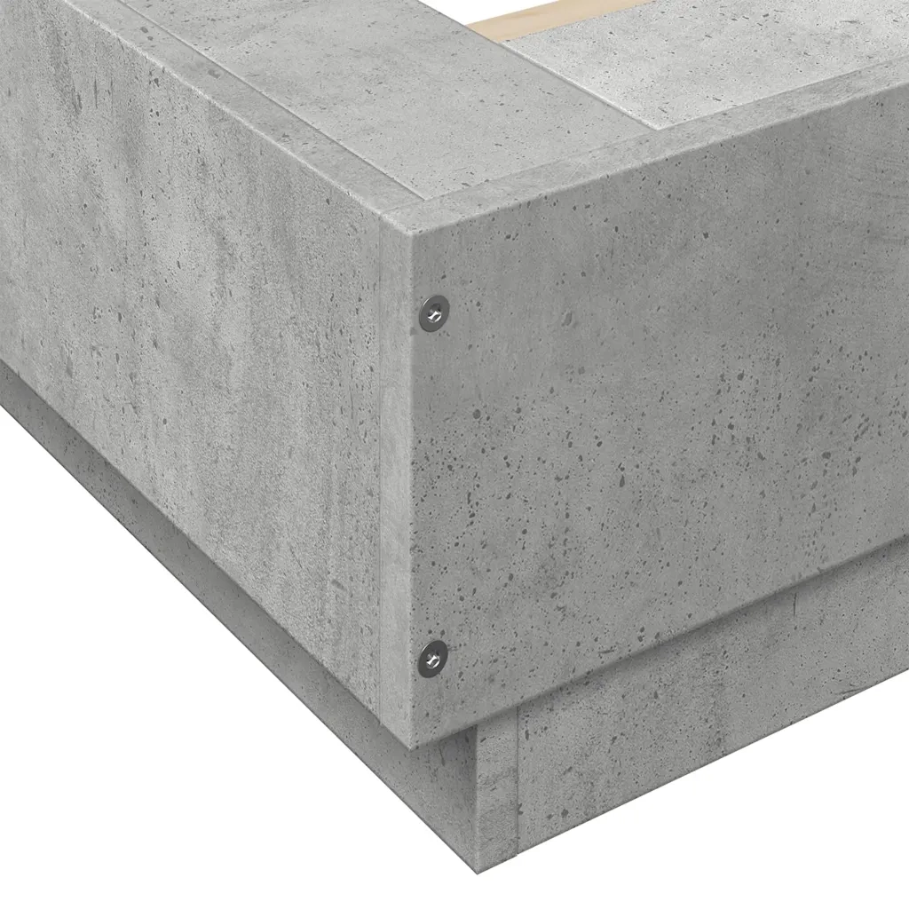 Giroletto-Struttura Letto Grigio Cemento 100x200 cm in Legno Multistrato 134201