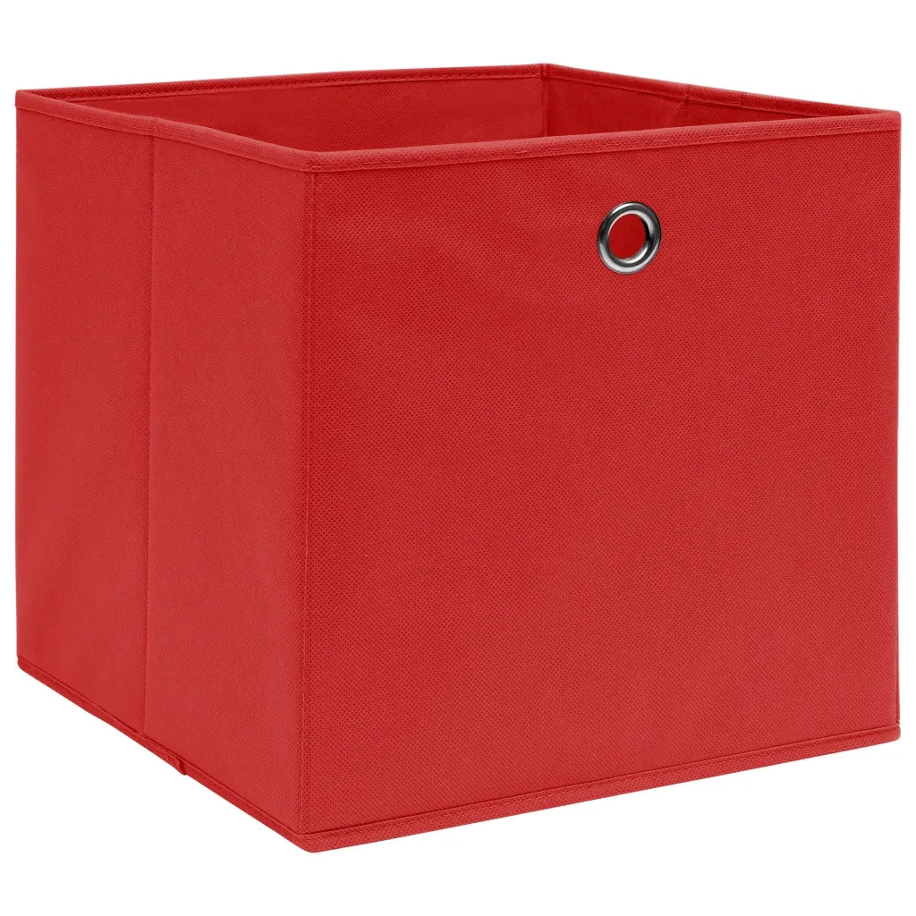 Scatole 4 pz Rosse 32x32x32 cm in Tessuto cod mxl 51007