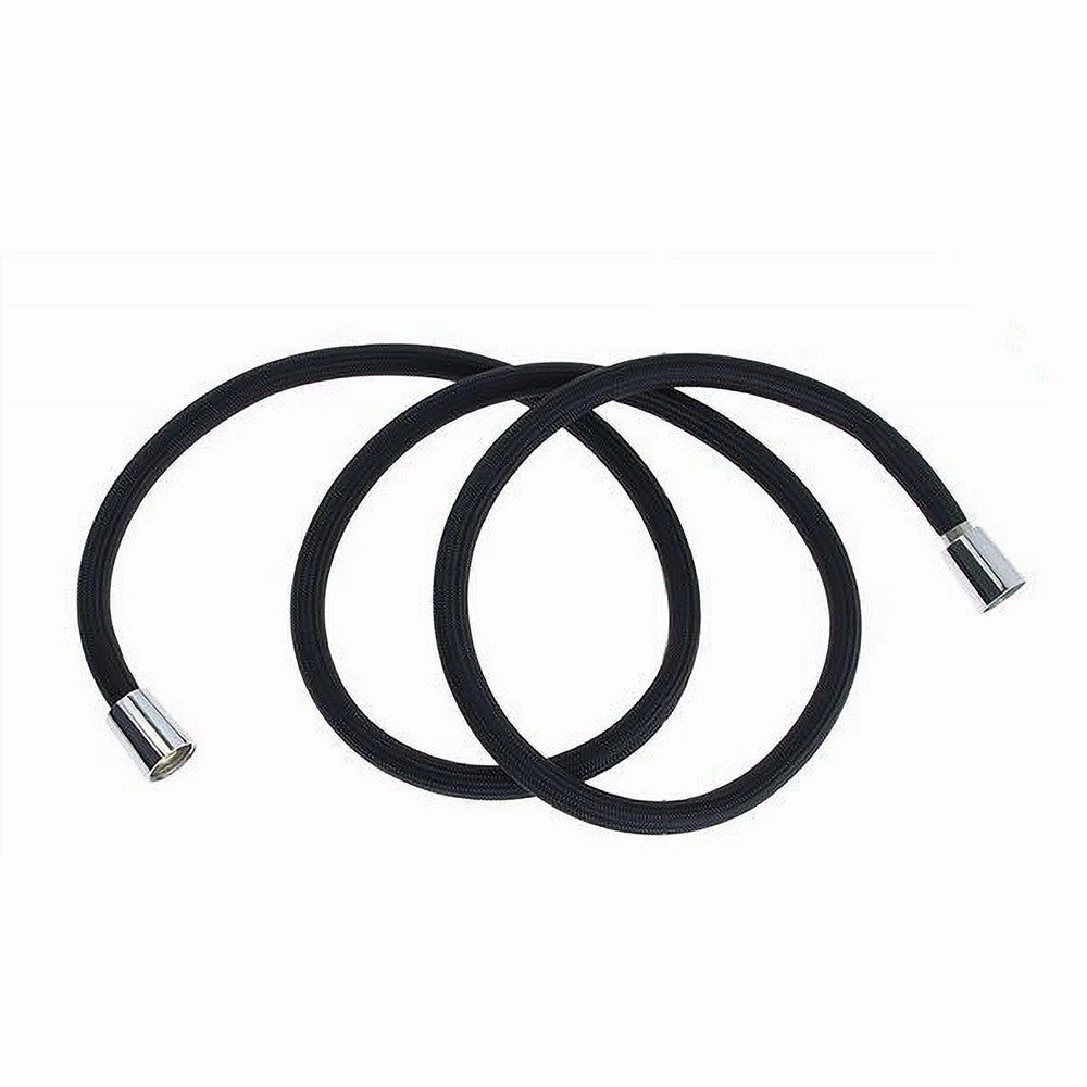 Trade Shop - Tubo Doccia Flessibile 1.8metri Nero Opaco 180cm Bagno Laccio Doccetta Box 87288 -