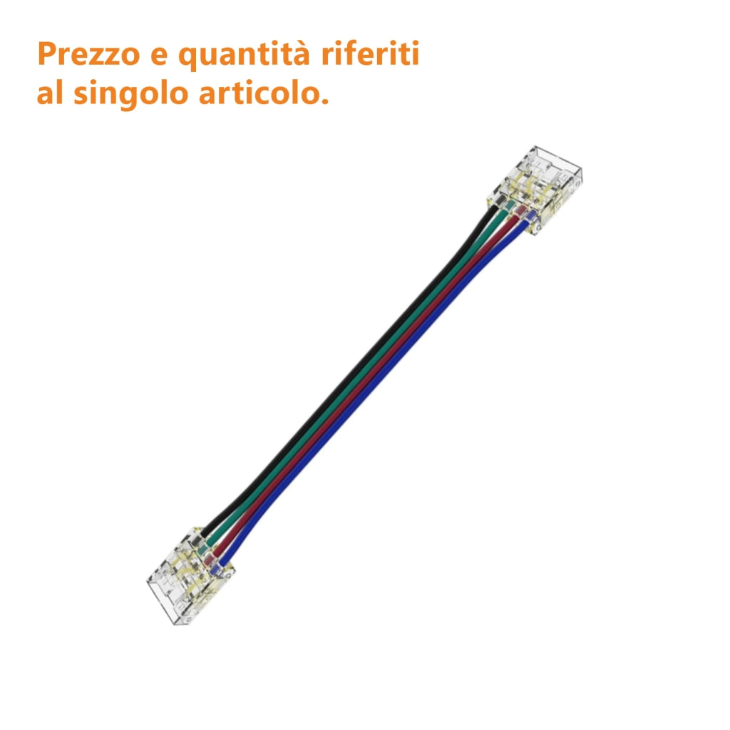 Alcapower Cavo di prolunga con connettori per giunzione strisce LED COB RGB, accessorio professionale per connessioni rapide e stabili, 1 unità