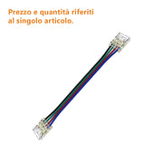 Alcapower Cavo di prolunga con connettori per giunzione strisce LED COB RGB, accessorio professionale per connessioni rapide e stabili, 1 unità