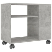 Tavolino | Tavolo laterale Grigio Cemento 70x35x55 cm in Legno Multistrato