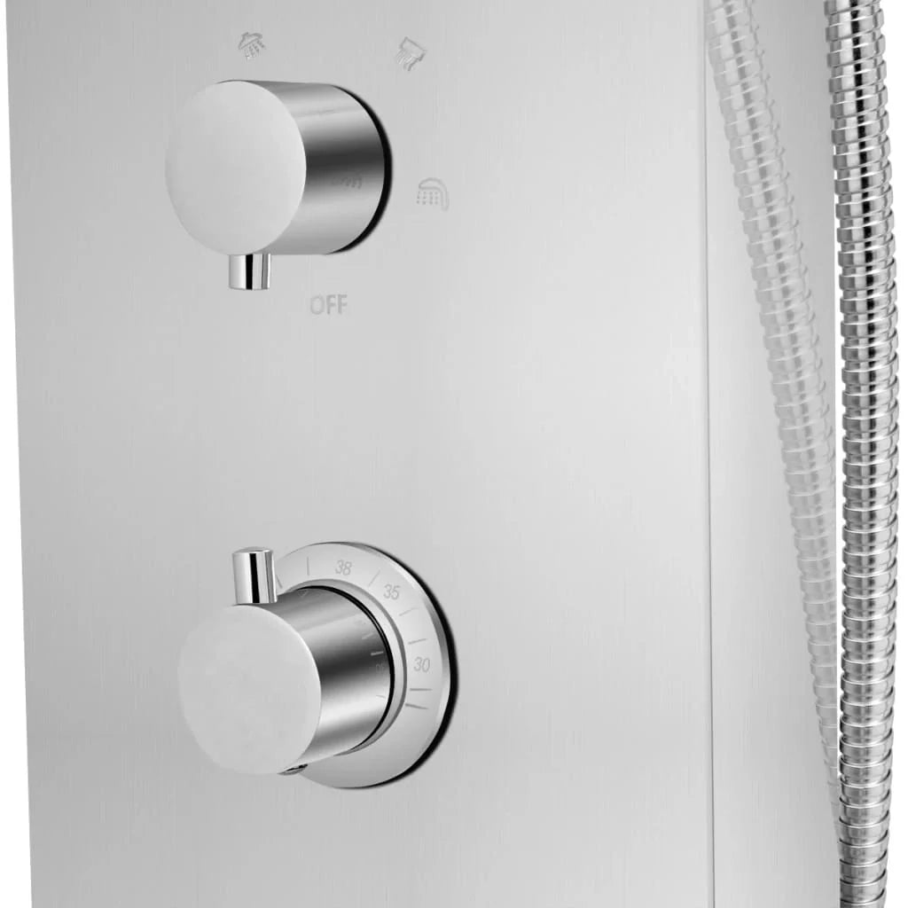 Sistema di pannelli doccia curvi in ​​acciaio inox da 130 cm per bagno WC 02_0003114