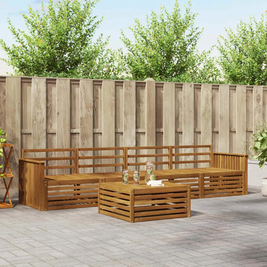 Set di divani da esterno 5 pcs Naturale
