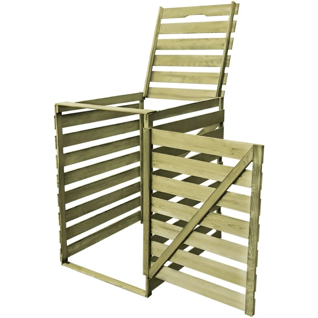 Copribidone per Spazzatura Singolo 240 L in Legno Impregnato cod mxl 47672