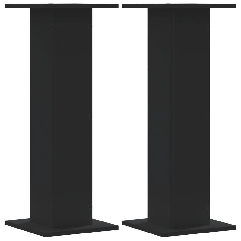 Supporti per Piante 2 pz Neri 30x30x80 cm Legno Multistrato 3307865