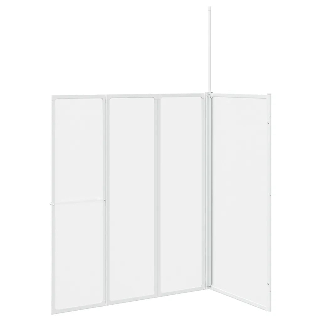Schermo Box Doccia a L 70 x 120 x 137 cm 4 Pannelli Pieghevole 140787