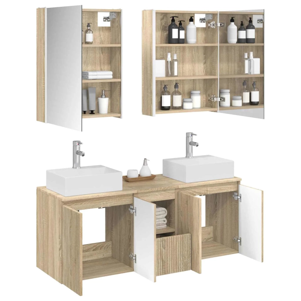 Set di Armadi da Bagno 5 pcs Rovere Sonoma Legno ingegnerizzato 3406409