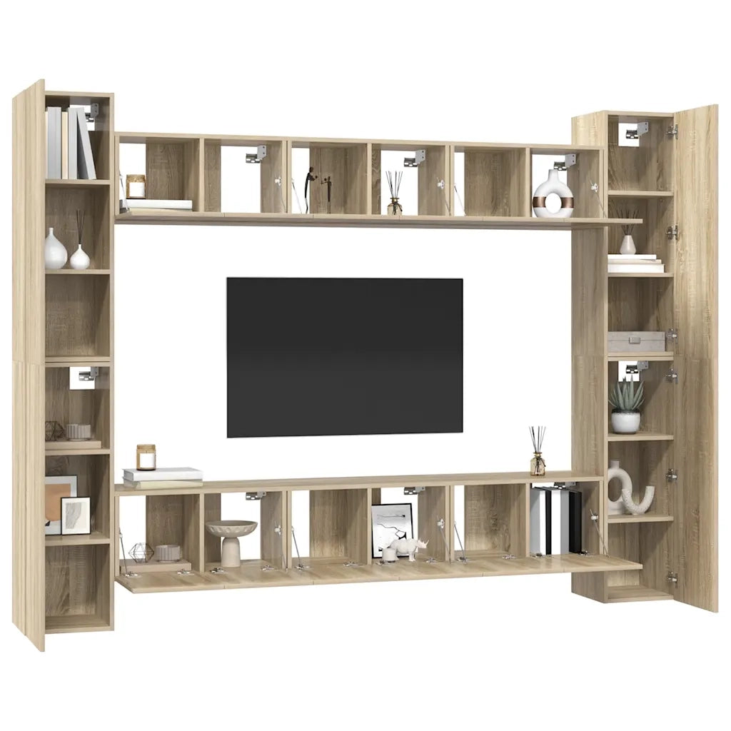 Set Porta TV 10 pz Rovere Sonoma in Truciolato cod mxl 6857