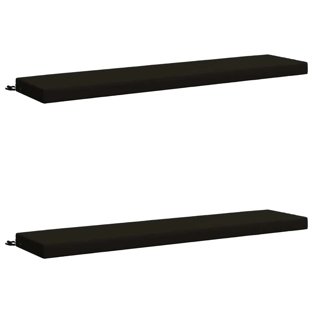 Cuscini per Panchina a 2 Pezzi SOEST 2 pz 100% Poliestere Nero 949965