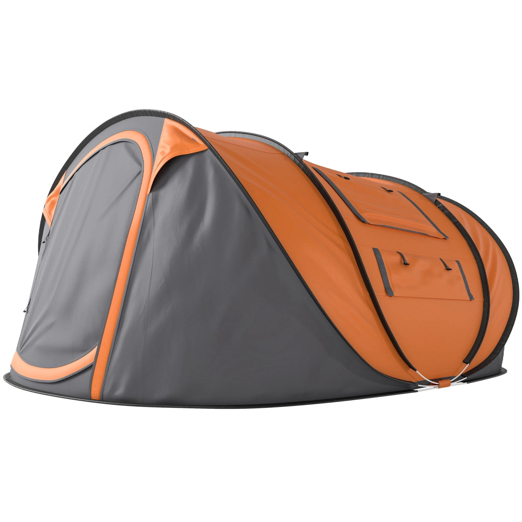 Tenda da Campeggio Pop Up 2 Posti ¨C zephmum ¨C 263.5x220x123 cm, Arancione