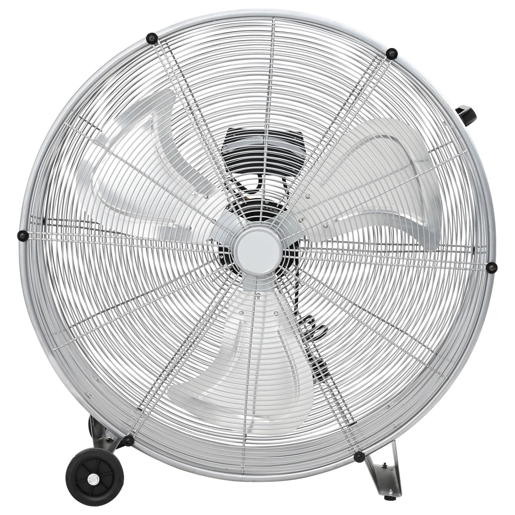 Ventilatore a tamburo  con ruote, 3 velocitÃ , argento, ?77 cm