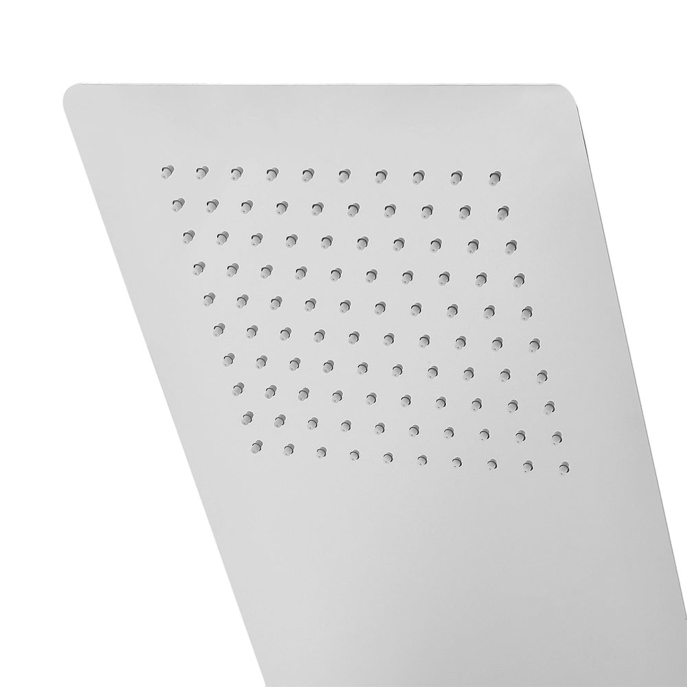 Soffione doccia a sbalzo slim 25x52 cm cromato in acciaio inox