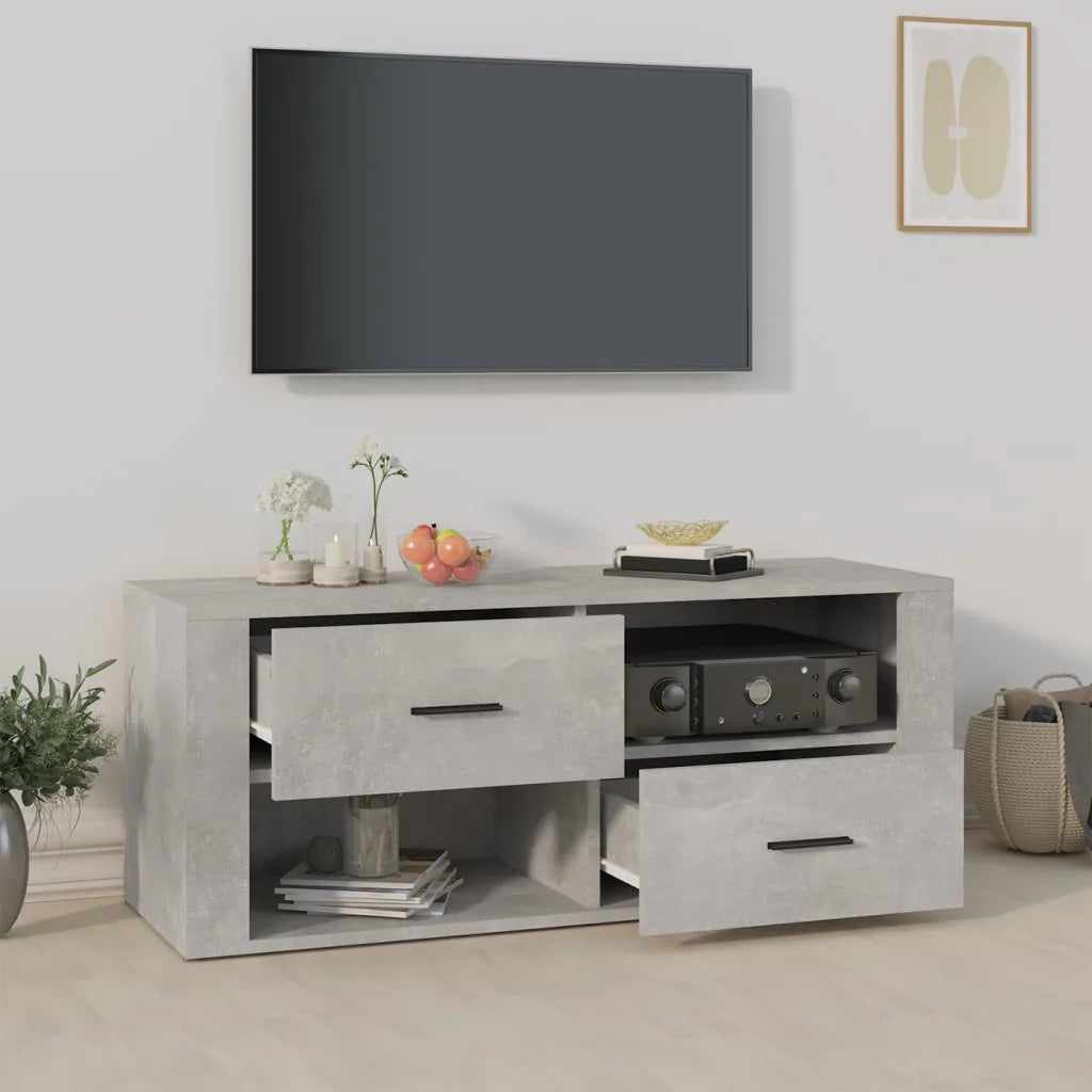 Mobile per TV Grigio Cemento 100x35x40 cm Legno Multistrato cod mxl 23495
