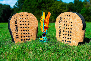 Gioco Paddle con 1 Volano e 2 Racchette in Sughero per Bambini e Adulti Waboba Voli