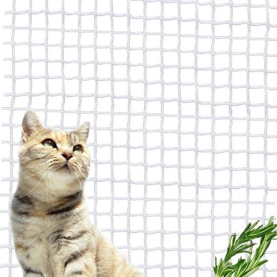 Rete di Sicurezza Universale per Balconi, Giardino, Terrazze - 2 x 3m - Nylon Bianco - Protezione per Porte e Finestre