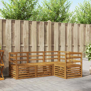 Set divani 4 pcs Naturale Legno di Acacia Massello