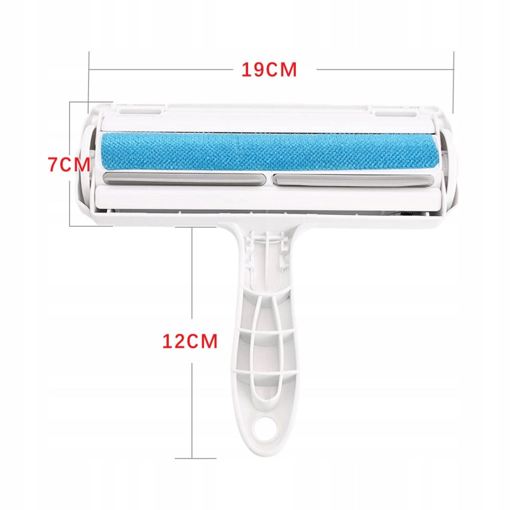 Rullo Raccogli Peli per Animali Domestici – Nylon e Gomma | 19,5x6,5 cm, Manico 11,5 cm