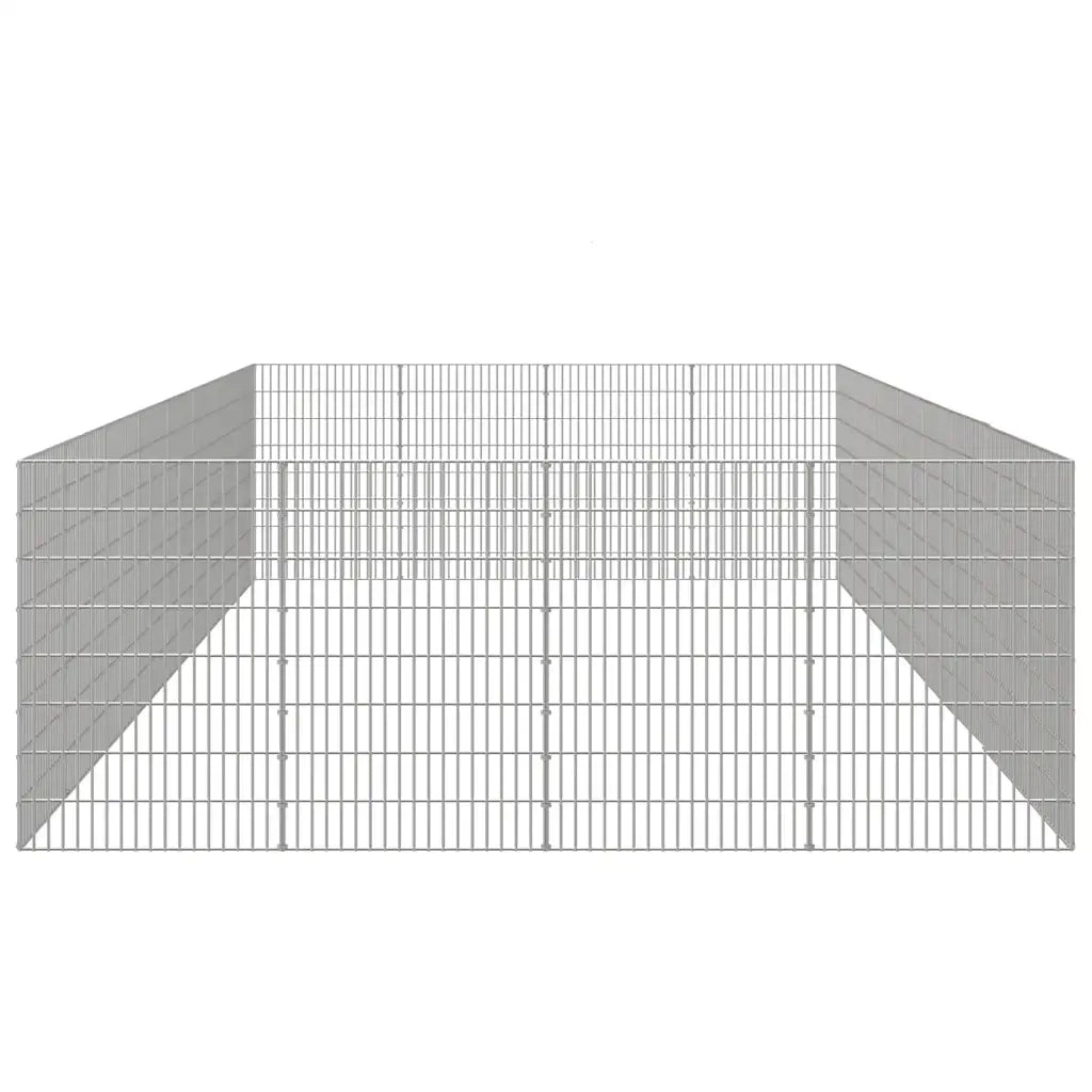 vidaXL Recinto per Animali Ruspante 24 Pannelli 54x80 cm Ferro Zincato