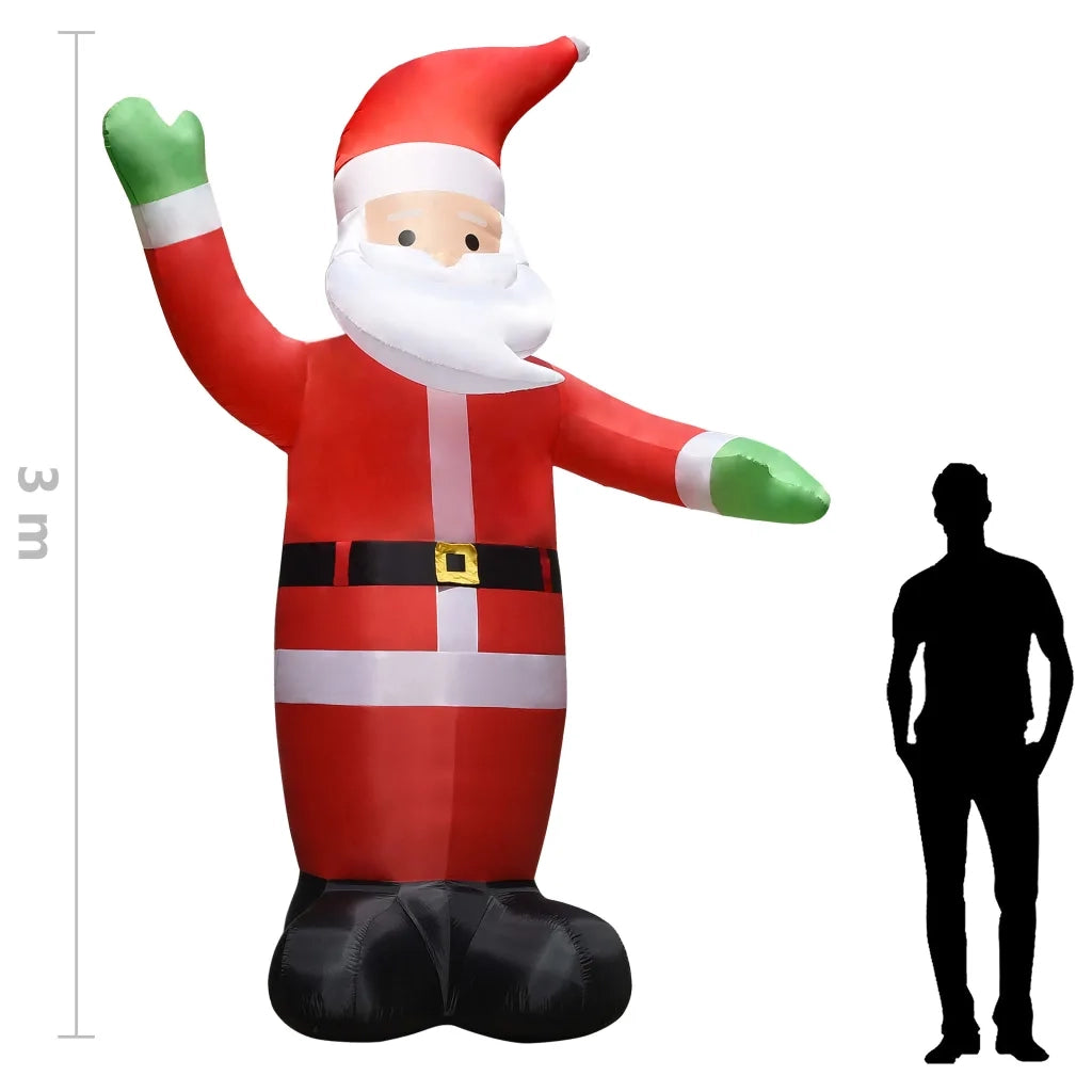 Babbo Natale Gonfiabile Decorazione Natalizia con LED IP44 3 m 331412