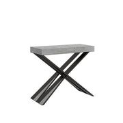 Consolle allungabile 90x40/300 cm Diagis Premium Cemento telaio Antracite