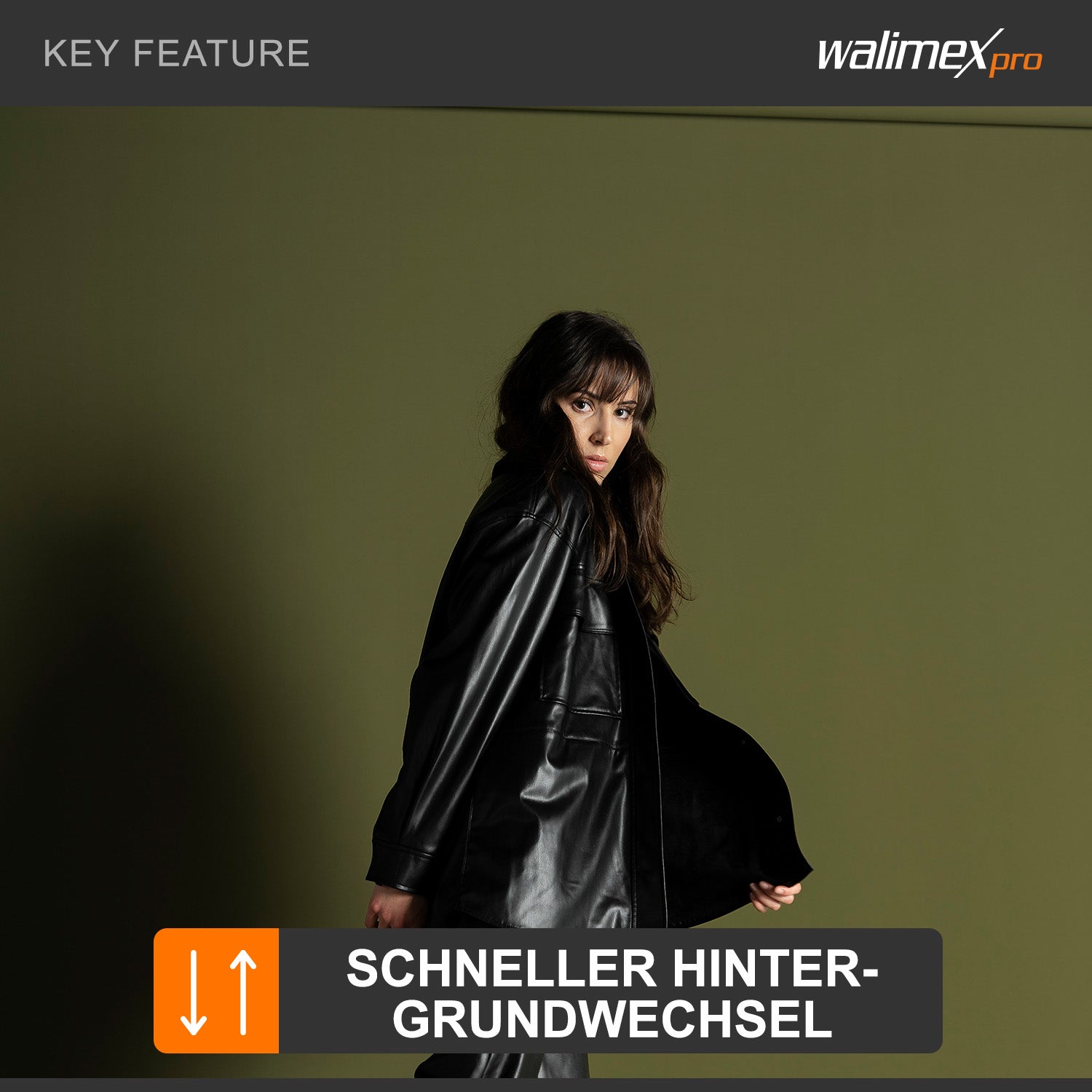 Walimex sfondo expan + catena e peso, arancione