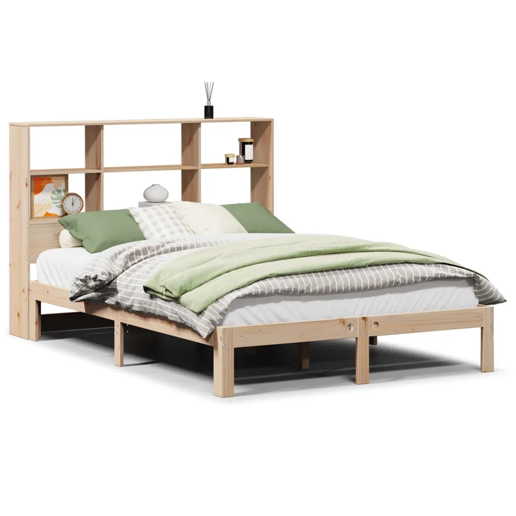 Letto Libreria senza Materasso 160x200 cm in Legno di Pino 3322566