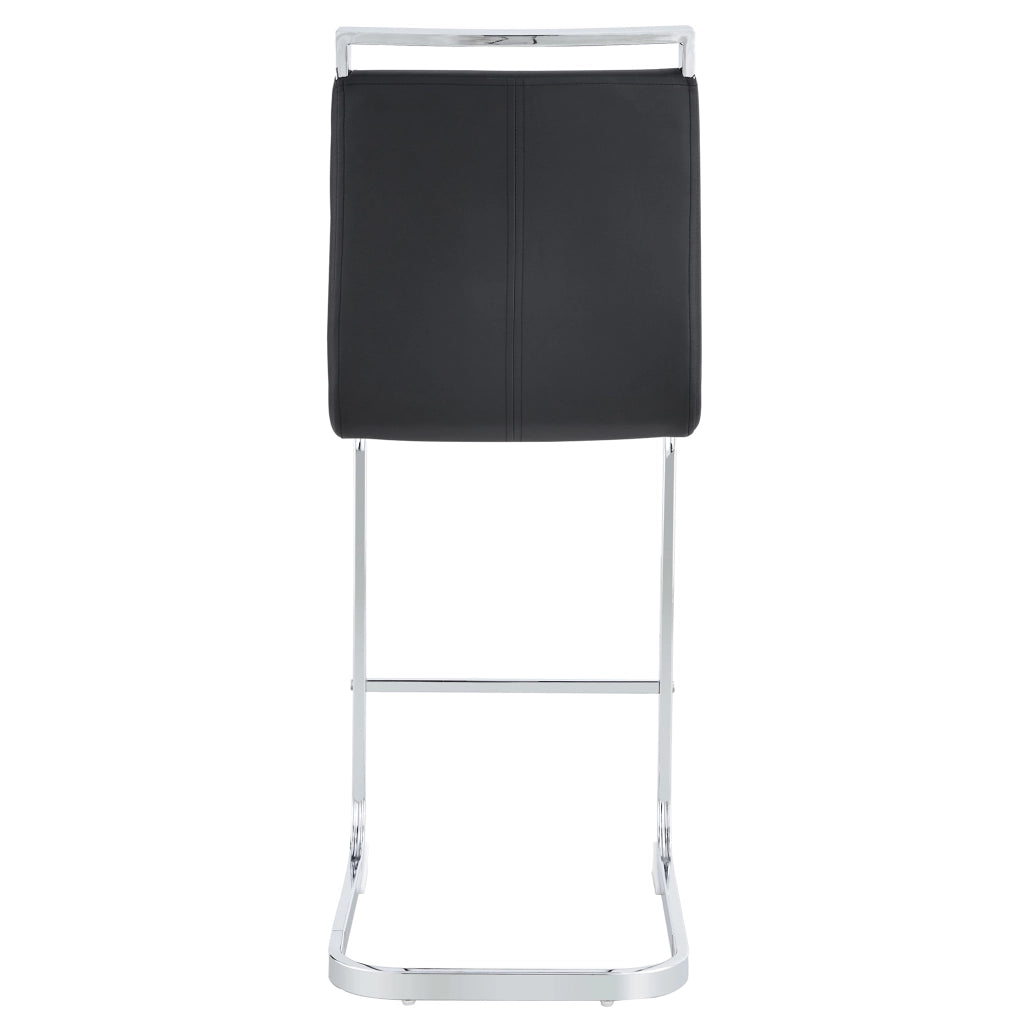 Sgabelli da Bar ¨C MINIMAL ¨C Set 2 Pezzi, Nero, Similpelle, Stile Nordico