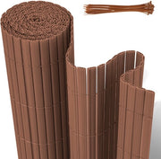 Schermo per giardino in PVC da 1,8x5m per privacy - separazione per giardino e schermo per balcone da 1,8x5m in colore miele