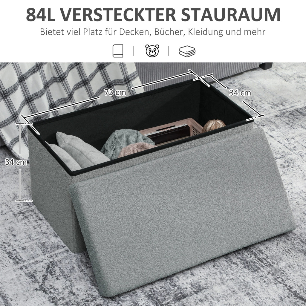Pouf con contenitore ¨C zephmum ¨C grigio scuro