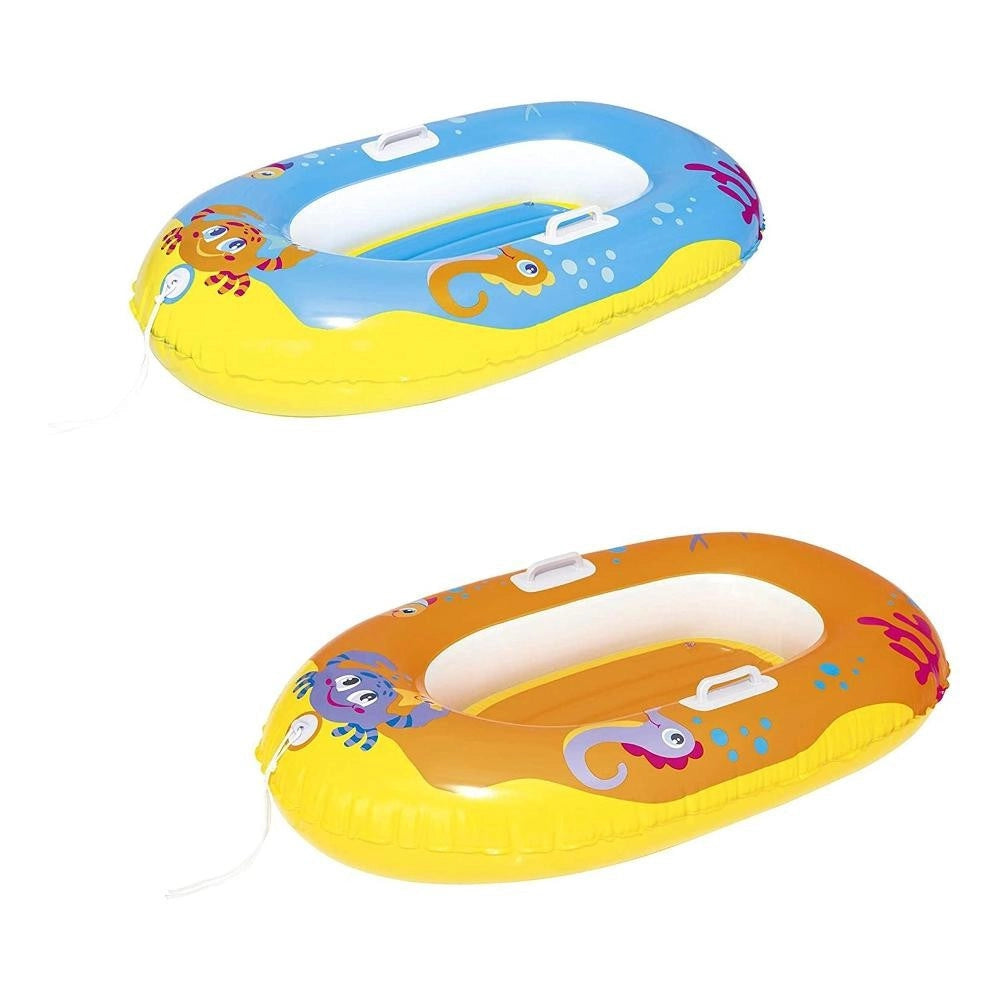 Trade Shop - Canotto Gonfiabile Per Bambini Granchio Felice Pesci 119 X 79 Cm 2 Colori 34009 -
