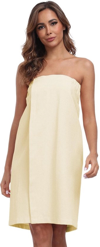 Sauna kilt per donna con cinturino e chiusura a clip, tovaglia da sauna in cotone 100%
