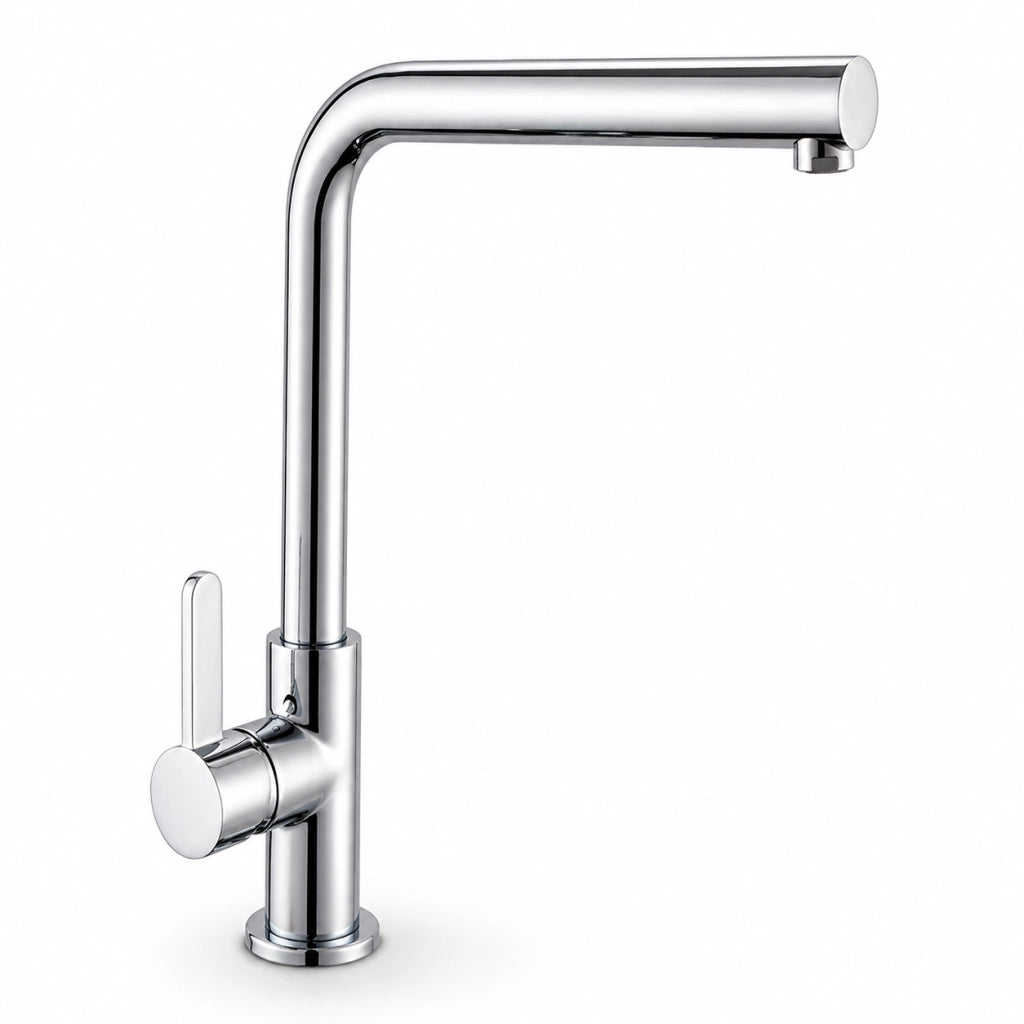 Rubinetto Cucina Cromato Canna Alta Quadrata Girevole Miscelatore Lavello 94026