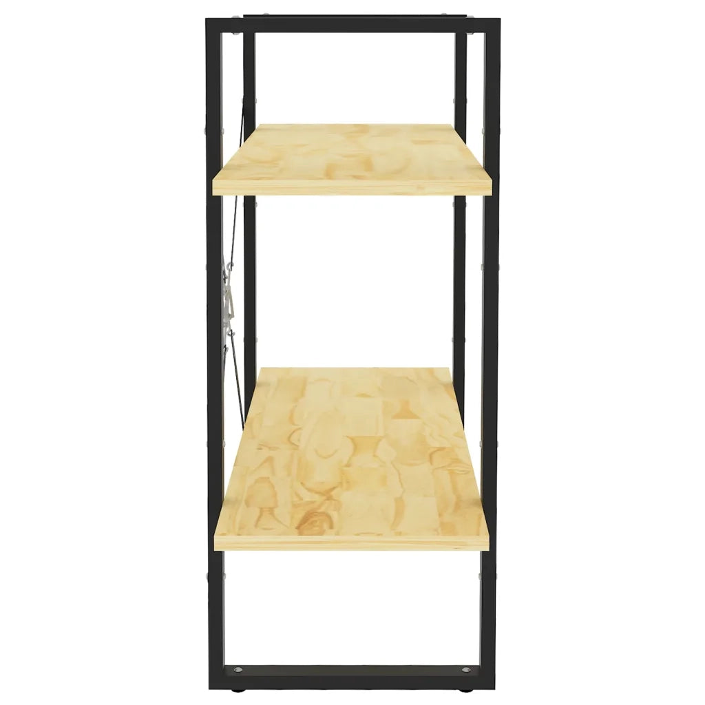 Libreria a 2 Ripiani 80x30x70 cm in Legno Massello di Pino 806452