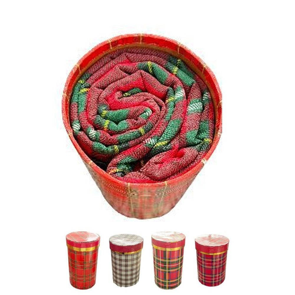 Trade Shop - Tovaglia Natalizia Tessuto Panama Con Box Tema Natale Varie Fantasie 12 Posti -