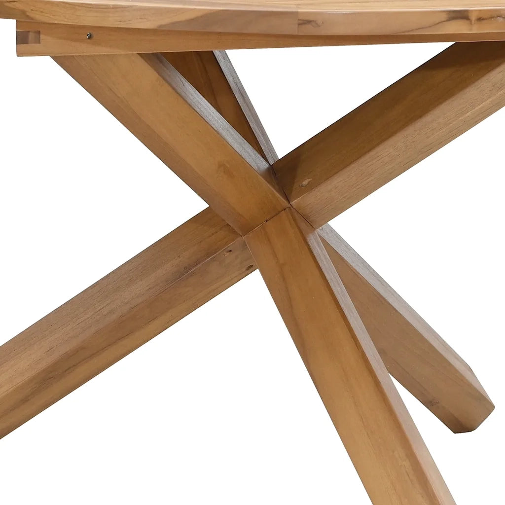 Tavolo da Giardino Ø109x74 cm in Legno Massello di Teak 4008083