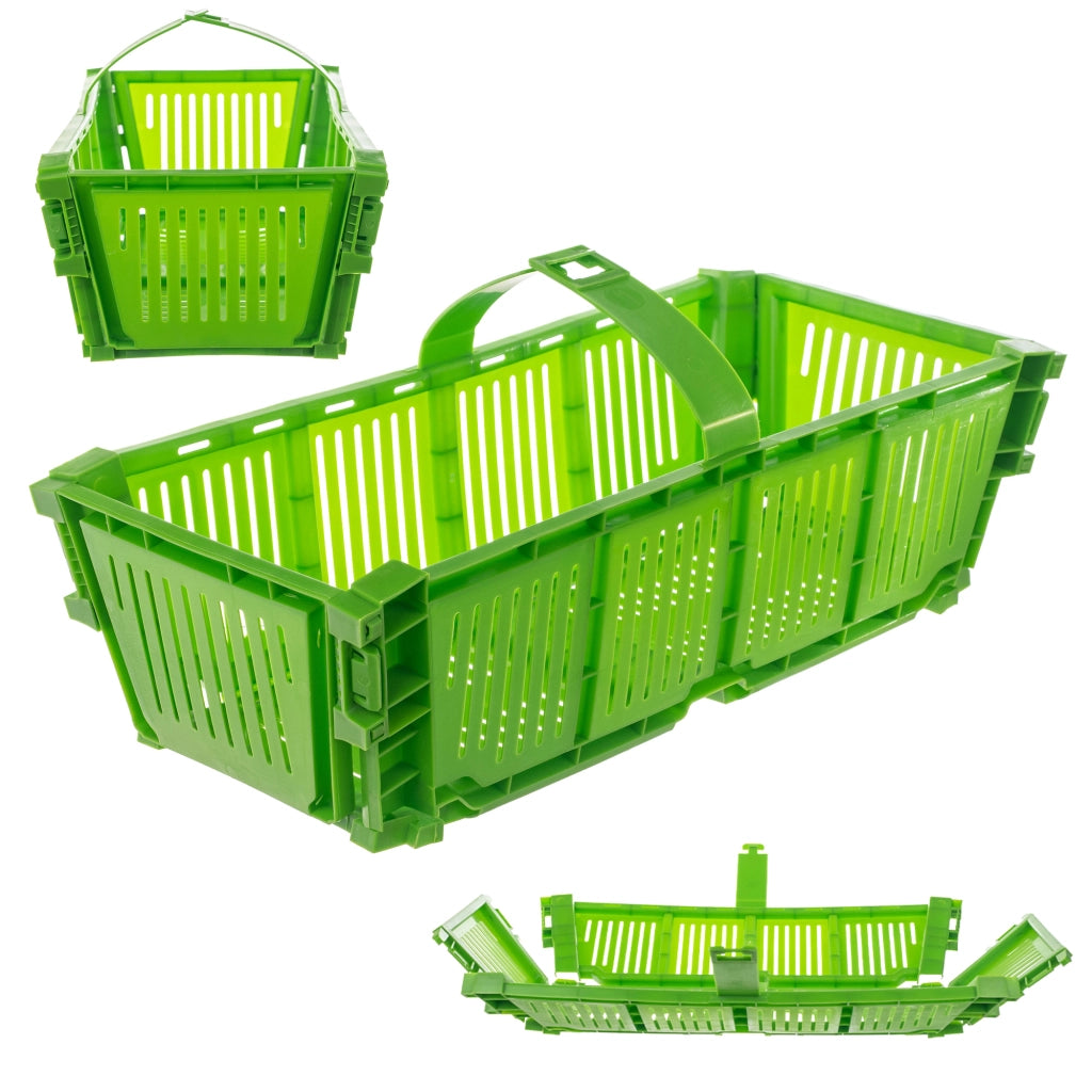 Cesto pieghevole KADAX per frutta e fragole, in plastica, 2 kg