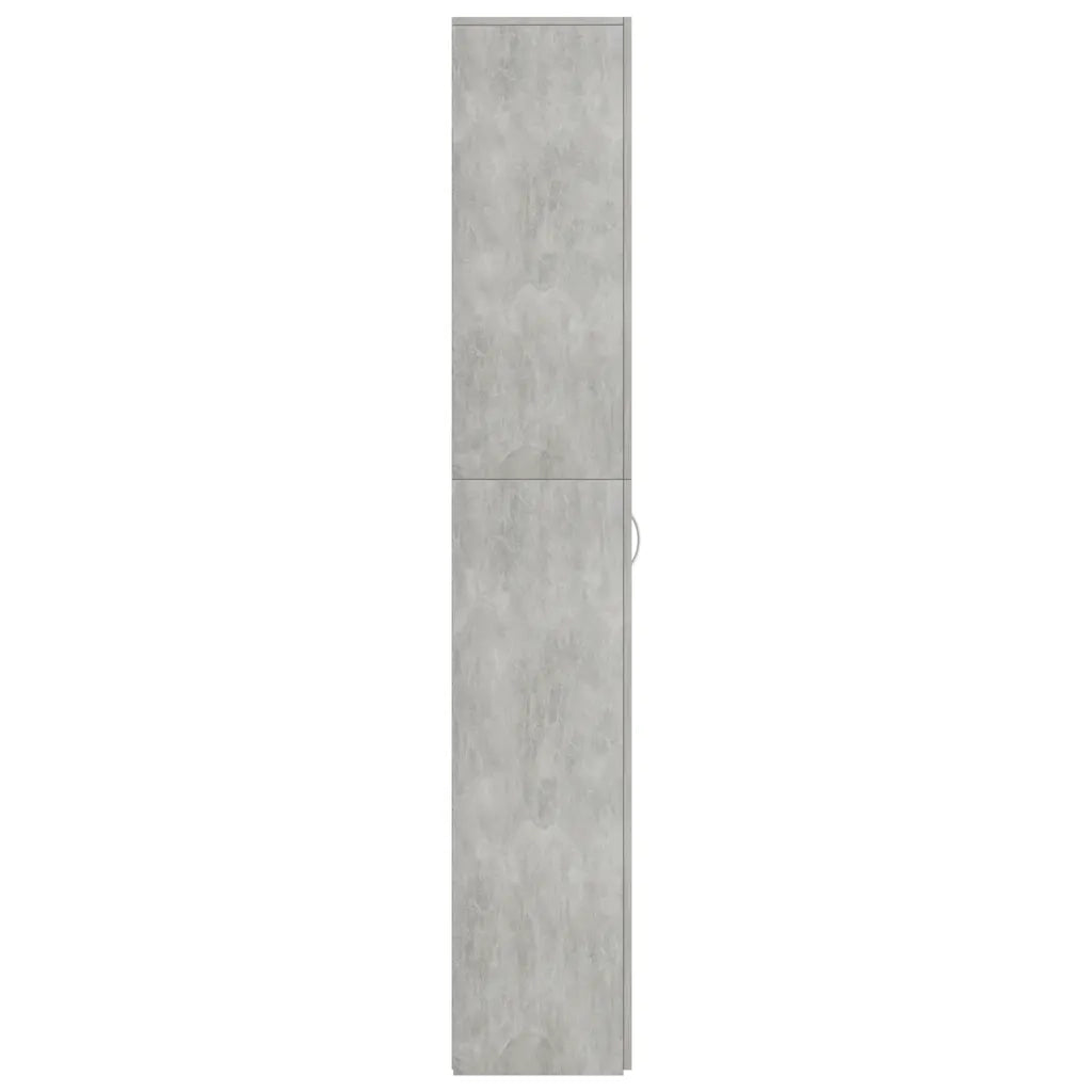 Armadio da Ufficio Grigio Cemento 60x32x190cm Legno Multistrato