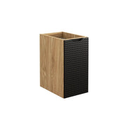 Mobile sottolavabo VELNIA – 1 anta – 30 cm – Colori rovere chiaro e nero – Da appendere