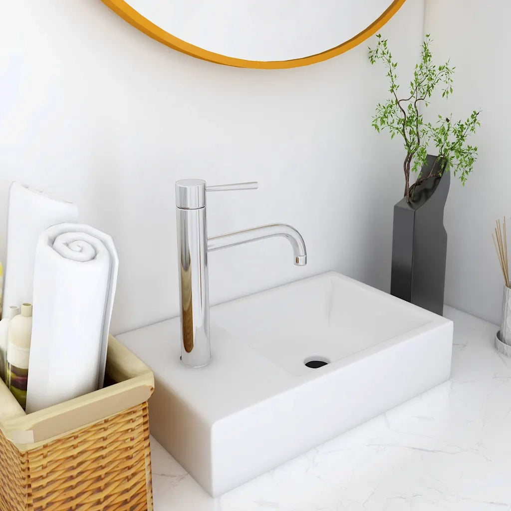 Lavabo 400x220x90 mm in SMC Bianco CFW5125917