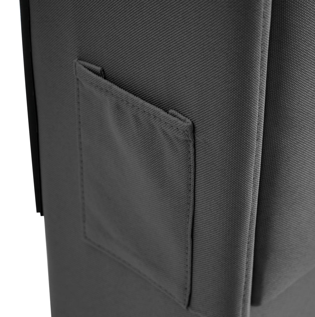 Letto matrimoniale 180x200 cm con contenitore idraulico; LED 360°; USB e Type-C; grigio