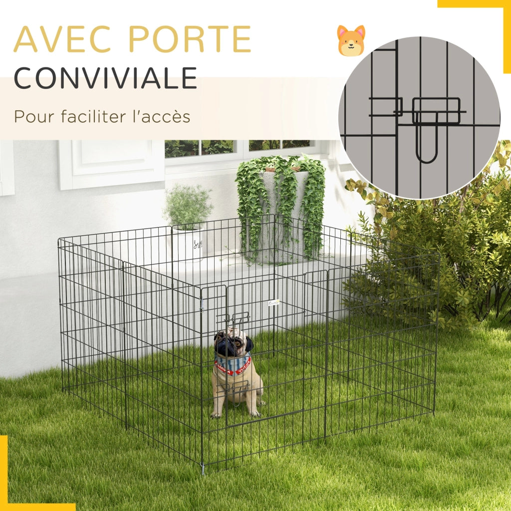 Recinto modulare per animali domestici ¨C zephmum ¨C 61x76 cm nero